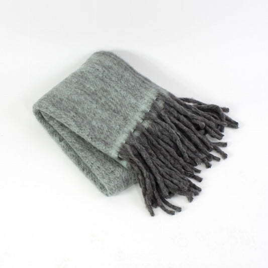 Mohair Decke Grau